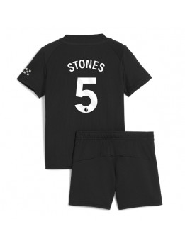 Billige Manchester City John Stones #5 Bortedraktsett Barn 2025-26 Kortermet (+ Korte bukser)
